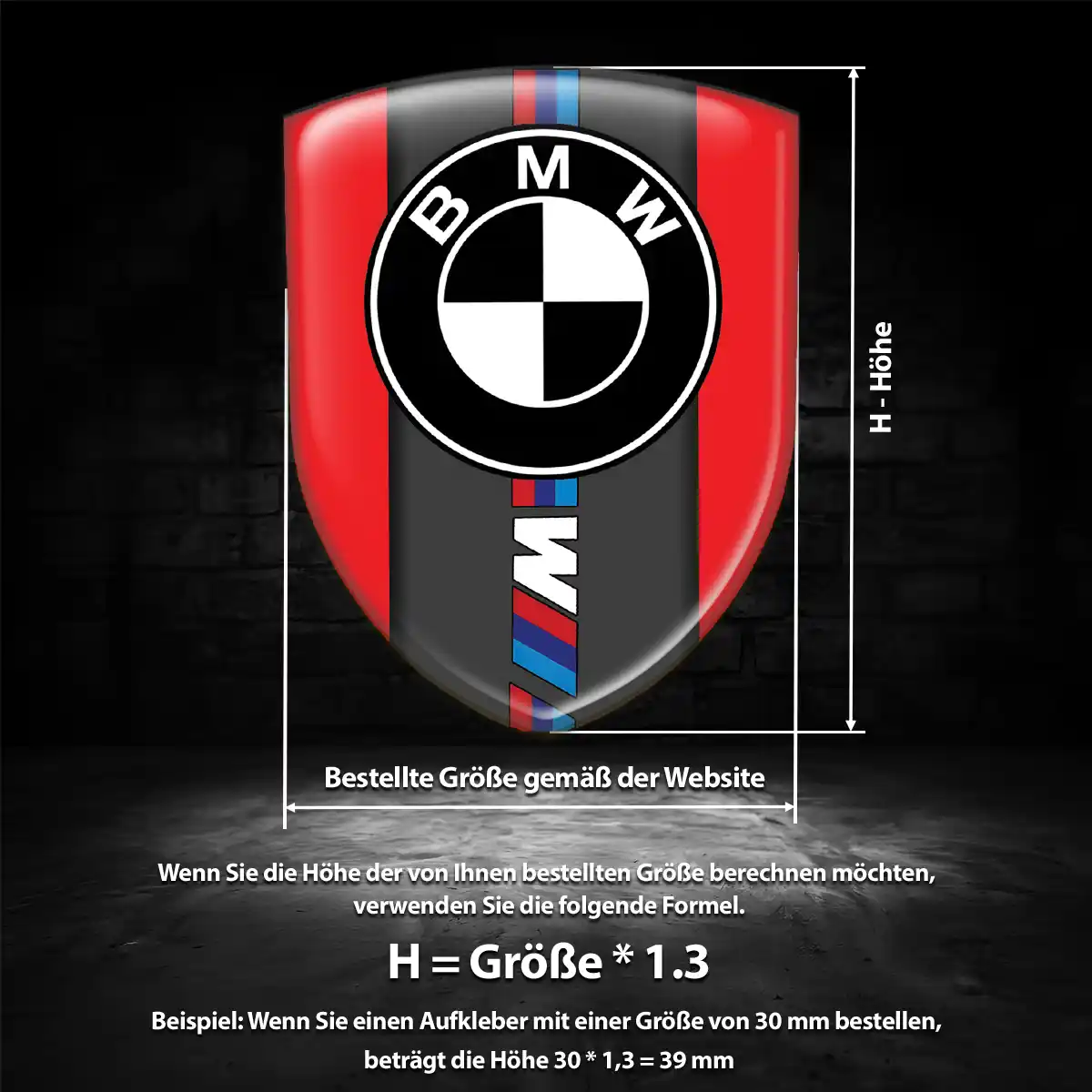 BMW Aufkleber Wappen Emblem Hohe Qualität