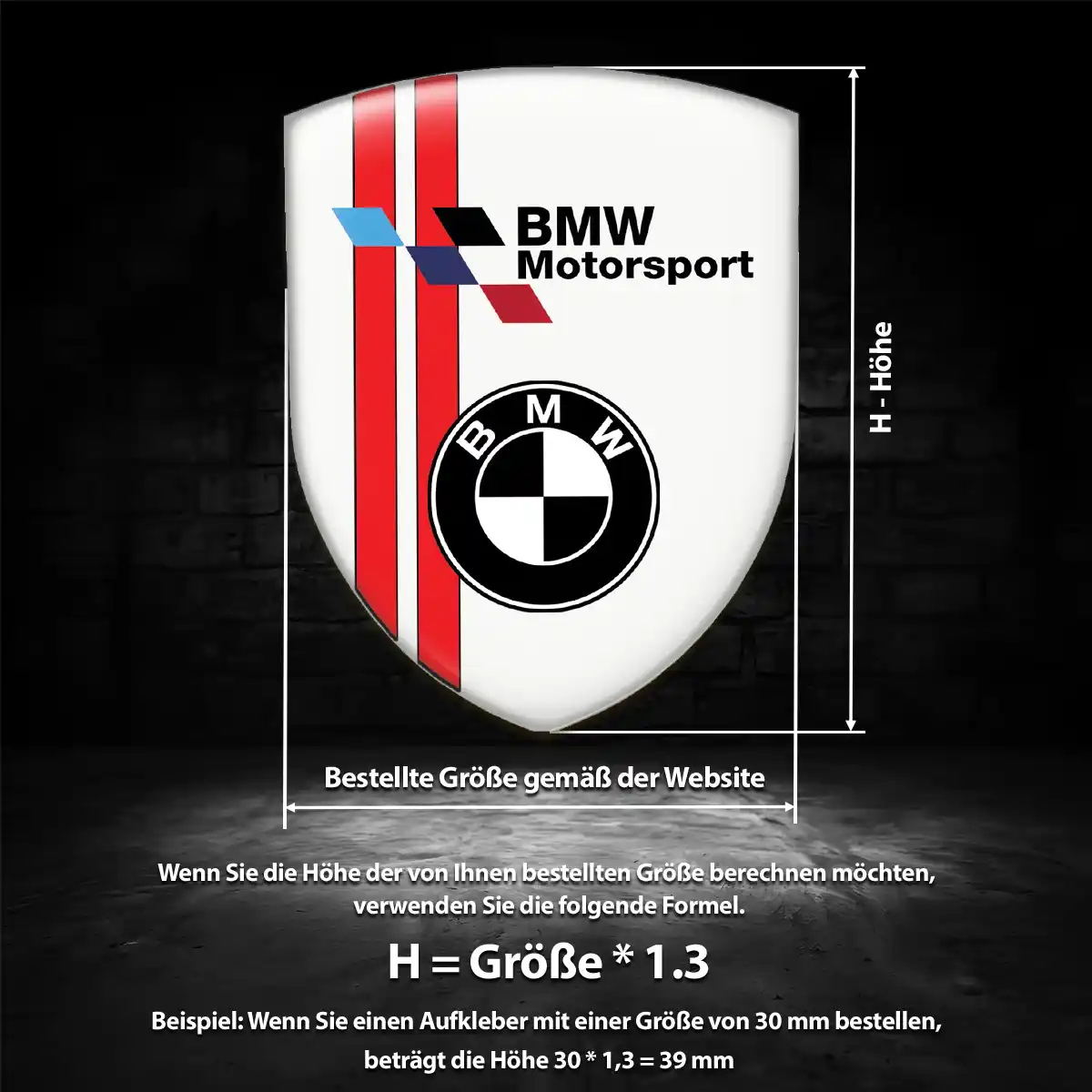 BMW Aufkleber Wappen Emblem Luxus-Edition