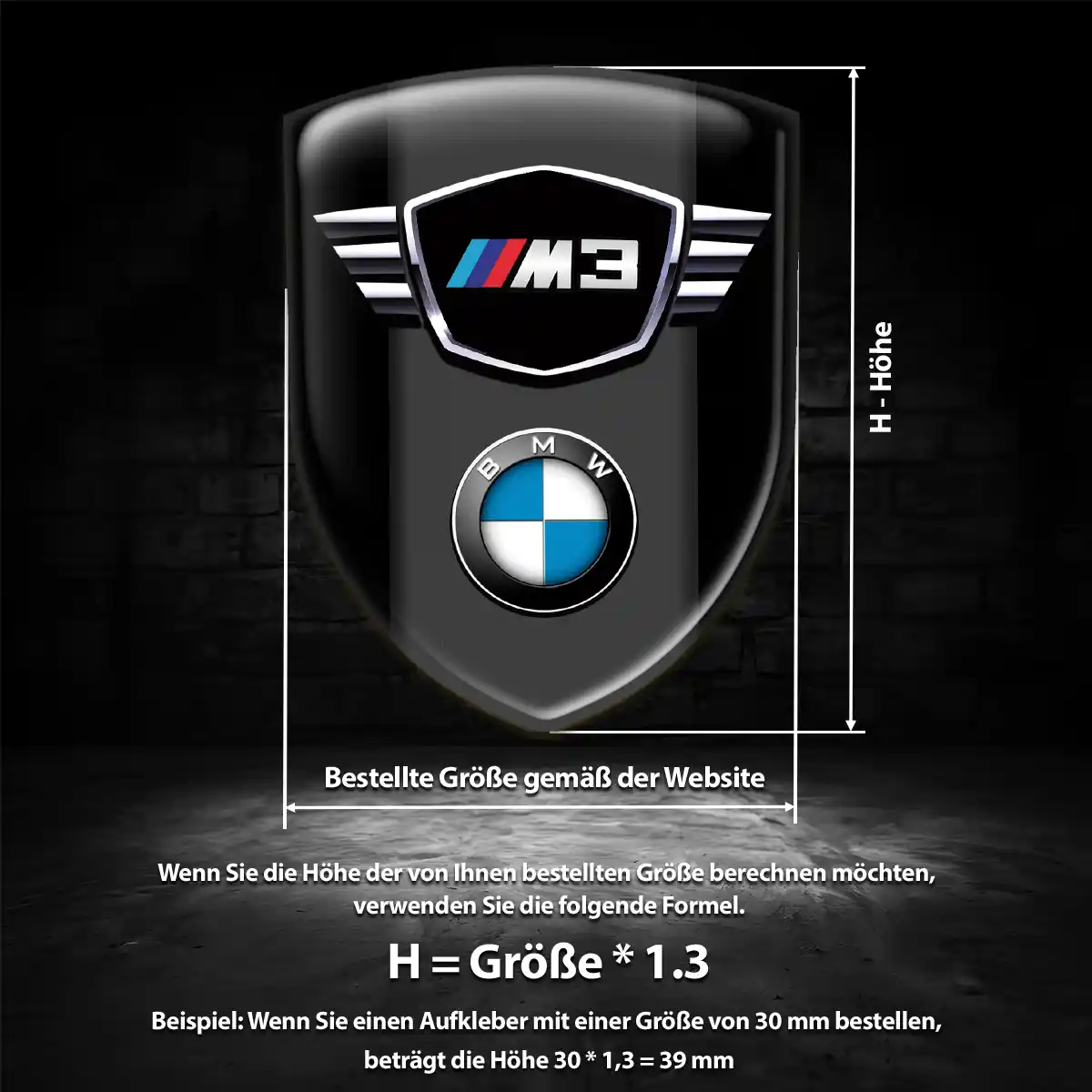 BMW Aufkleber Wappen Emblem Premium-Edition