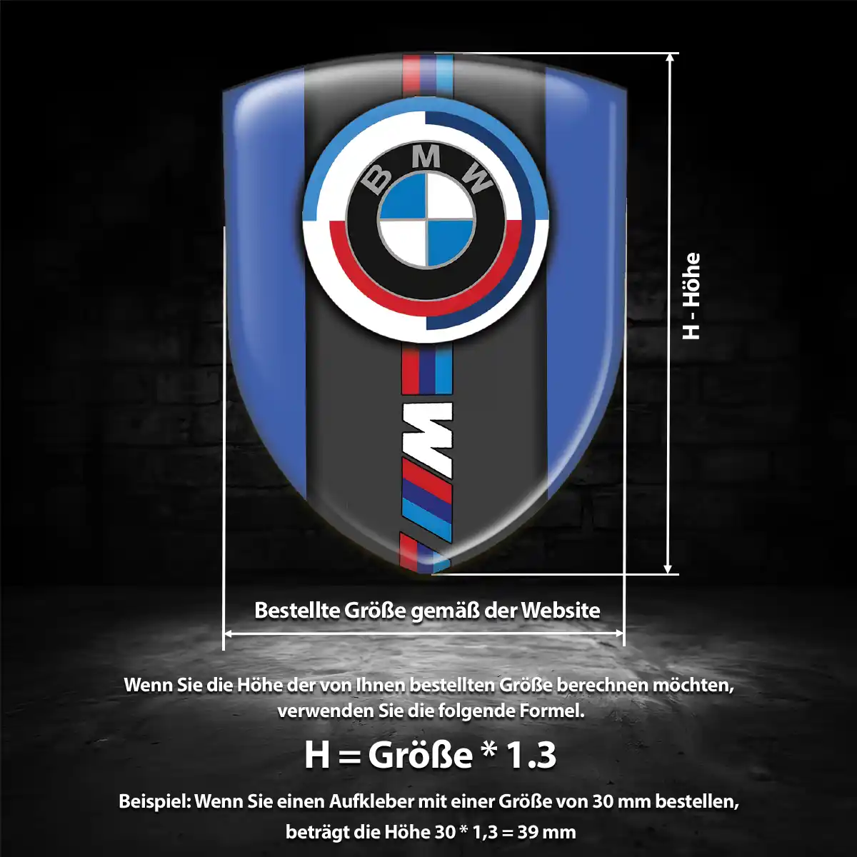 BMW Aufkleber Wappen Emblem Stilvolles Design