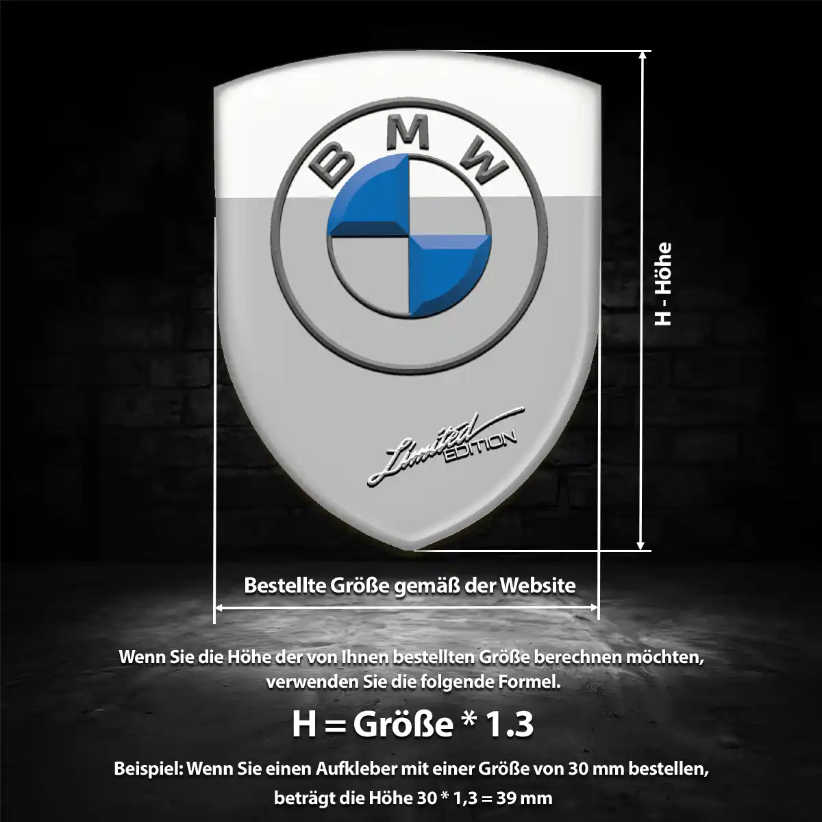 BMW Aufkleber Wappen Hochwertiges Harz
