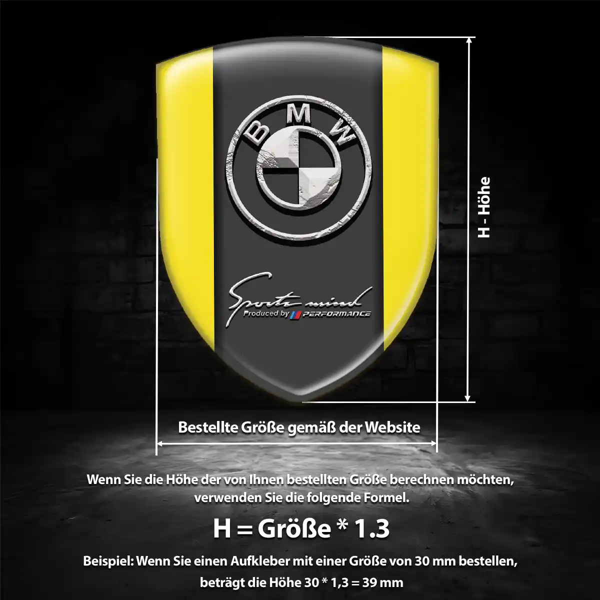 BMW Aufkleber Wappen Interieurdesign
