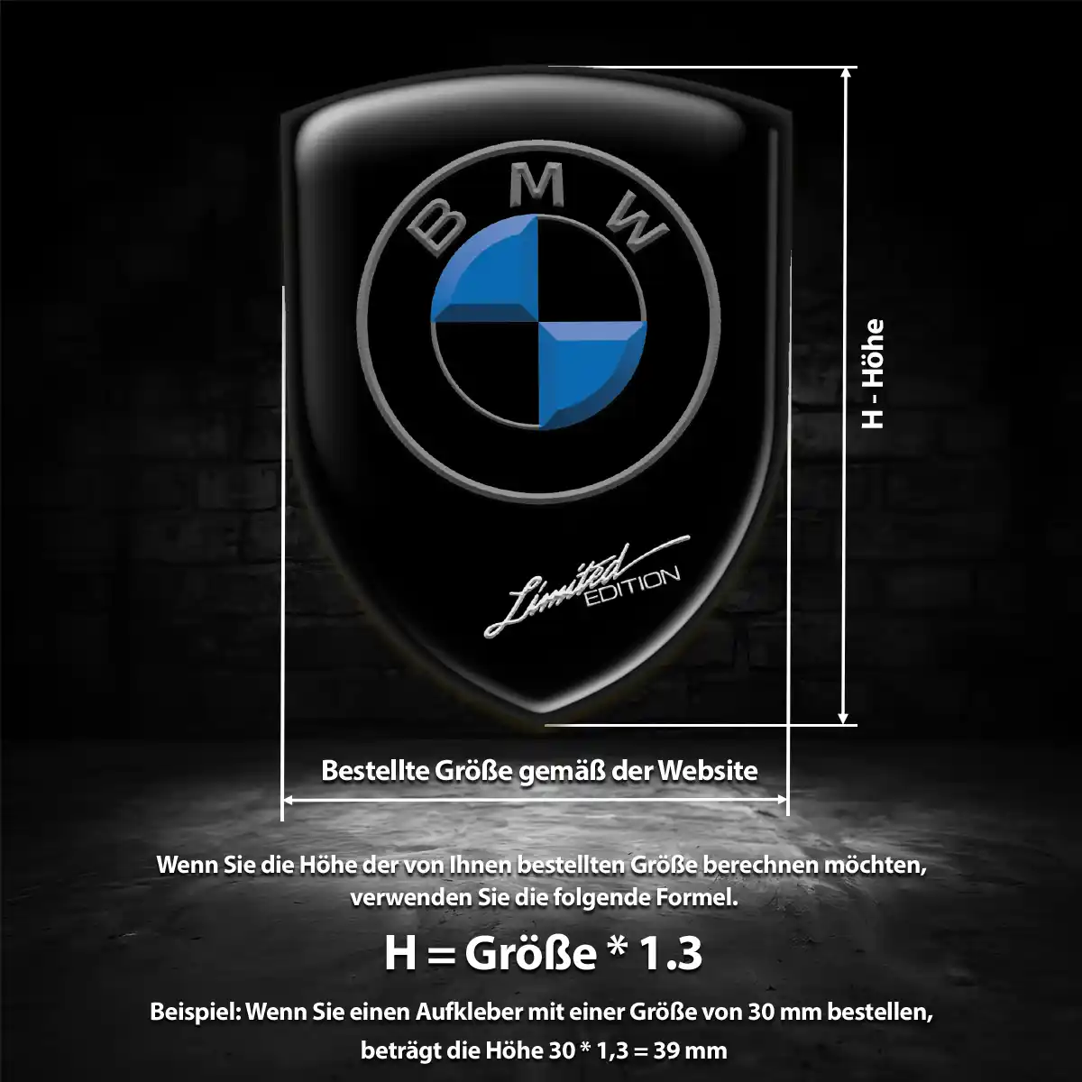 BMW Aufkleber Wappen Premiumqualität