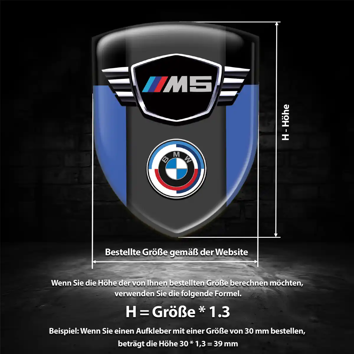 BMW Emblem Aufkleber Auto Hochwertiges Harz