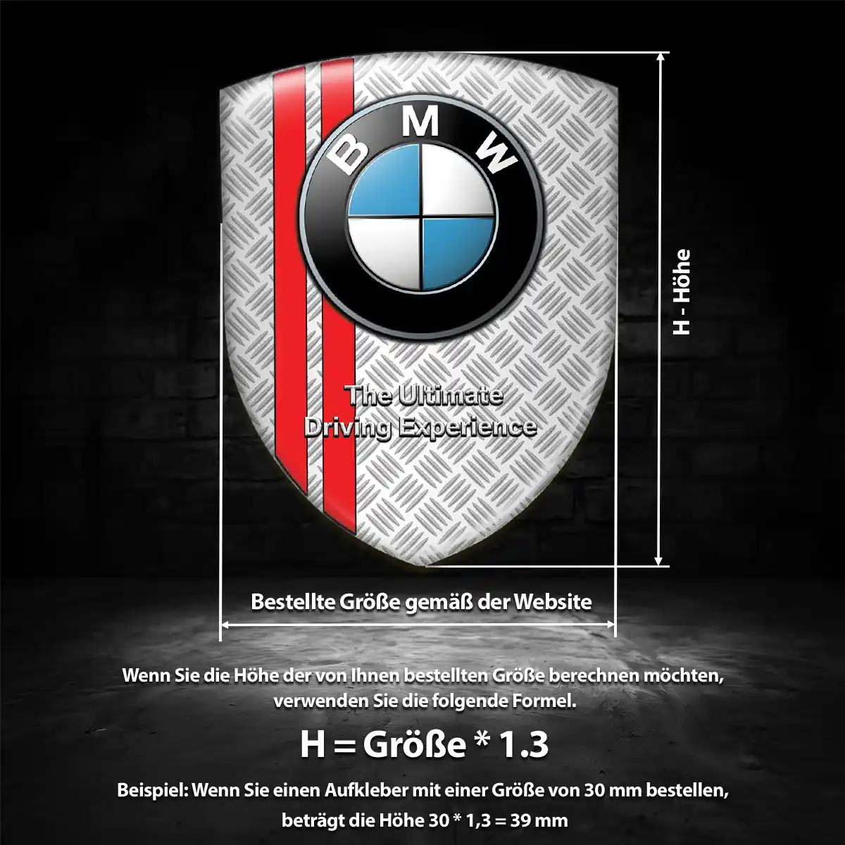 BMW Emblem Aufkleber Hochwertiges Harz