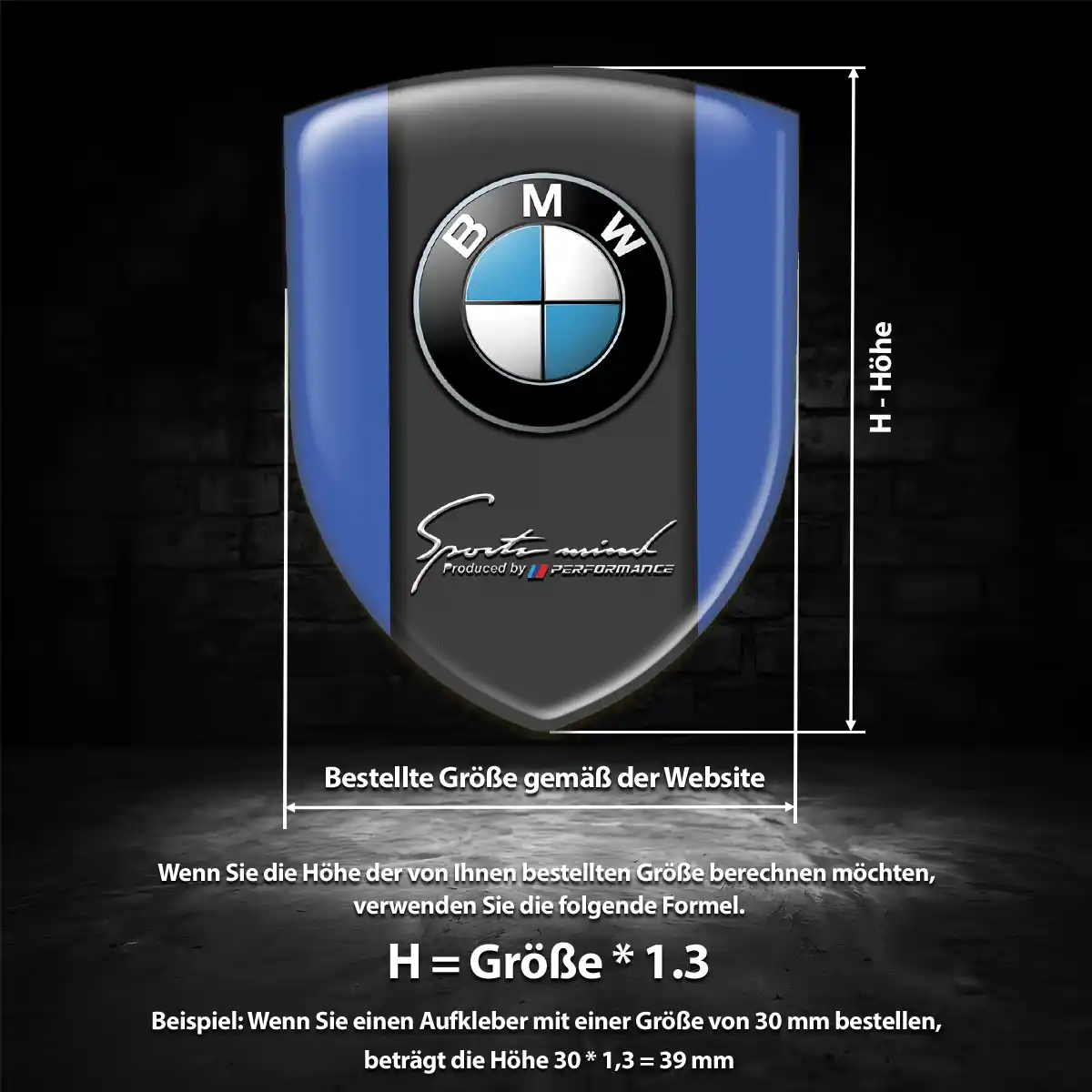 BMW Emblem Aufkleber Wappen Auto Luxus-Edition