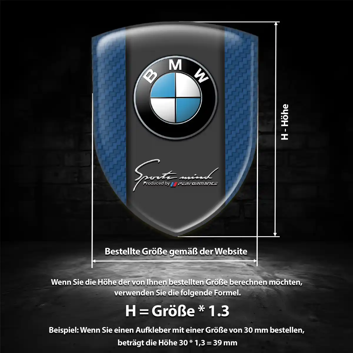BMW Emblem Aufkleber Wappen Auto Premium-Edition