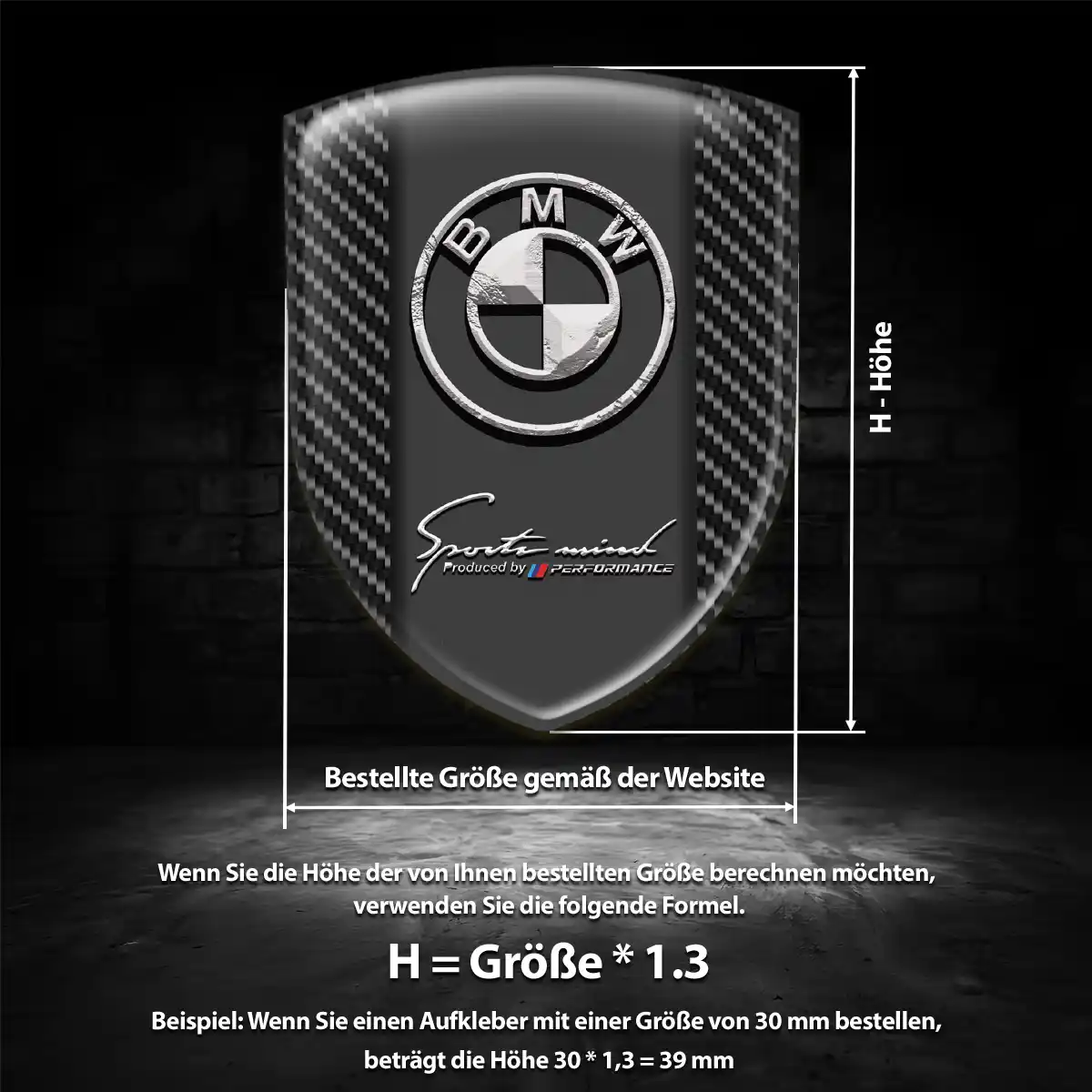 BMW Emblem Aufkleber Wappen Auto Stilvolles Design