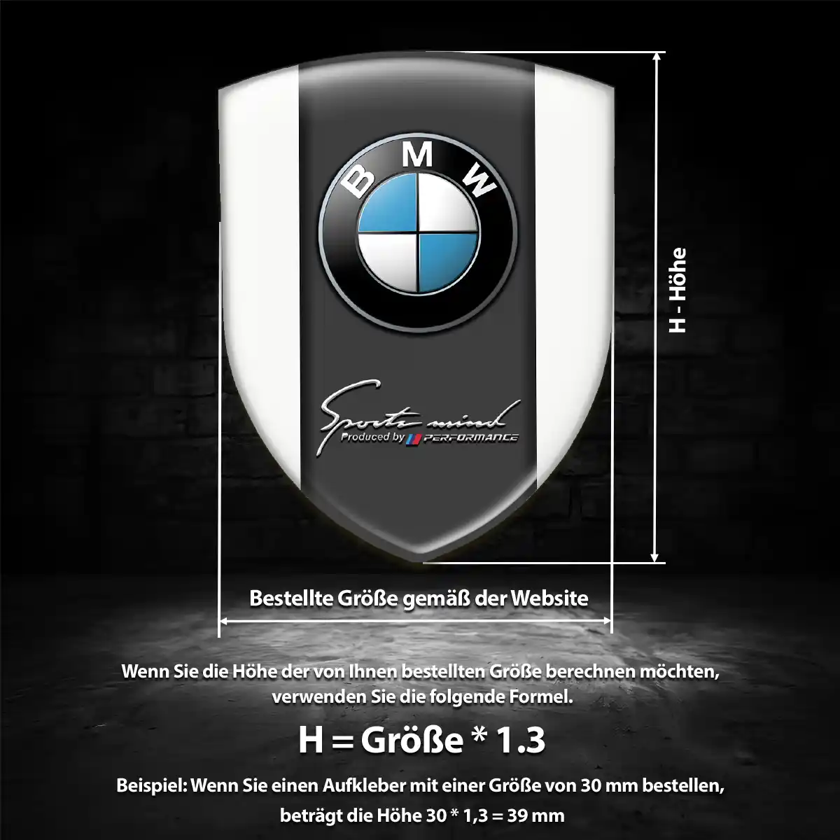 BMW Emblem Aufkleber Wappen Hochwertiges Harz