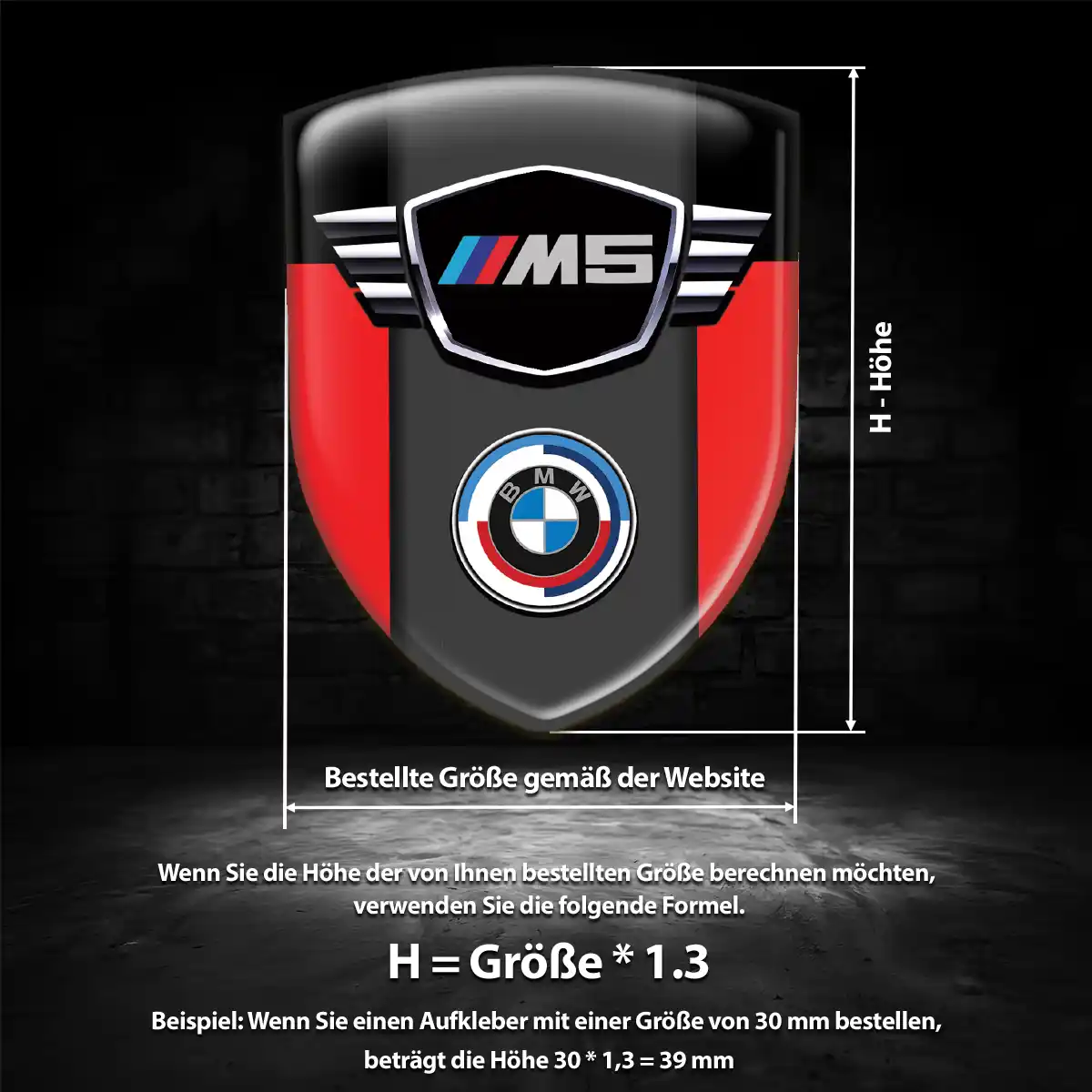 BMW Emblem Aufkleber Wappen Interieurdesign