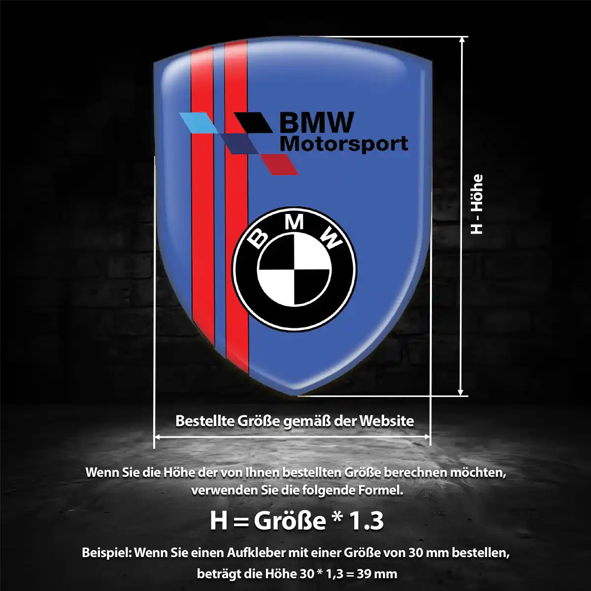 BMW Emblem Aufkleber Wappen Luxus-Edition