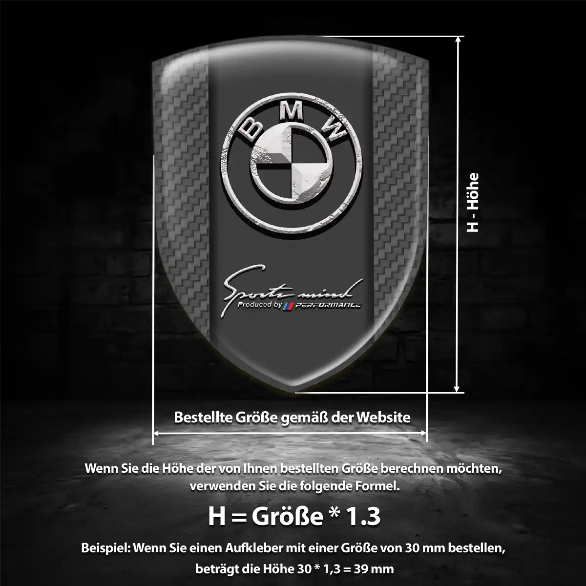 BMW Emblem Wappen Aufkleber Auto Hochwertiges Harz