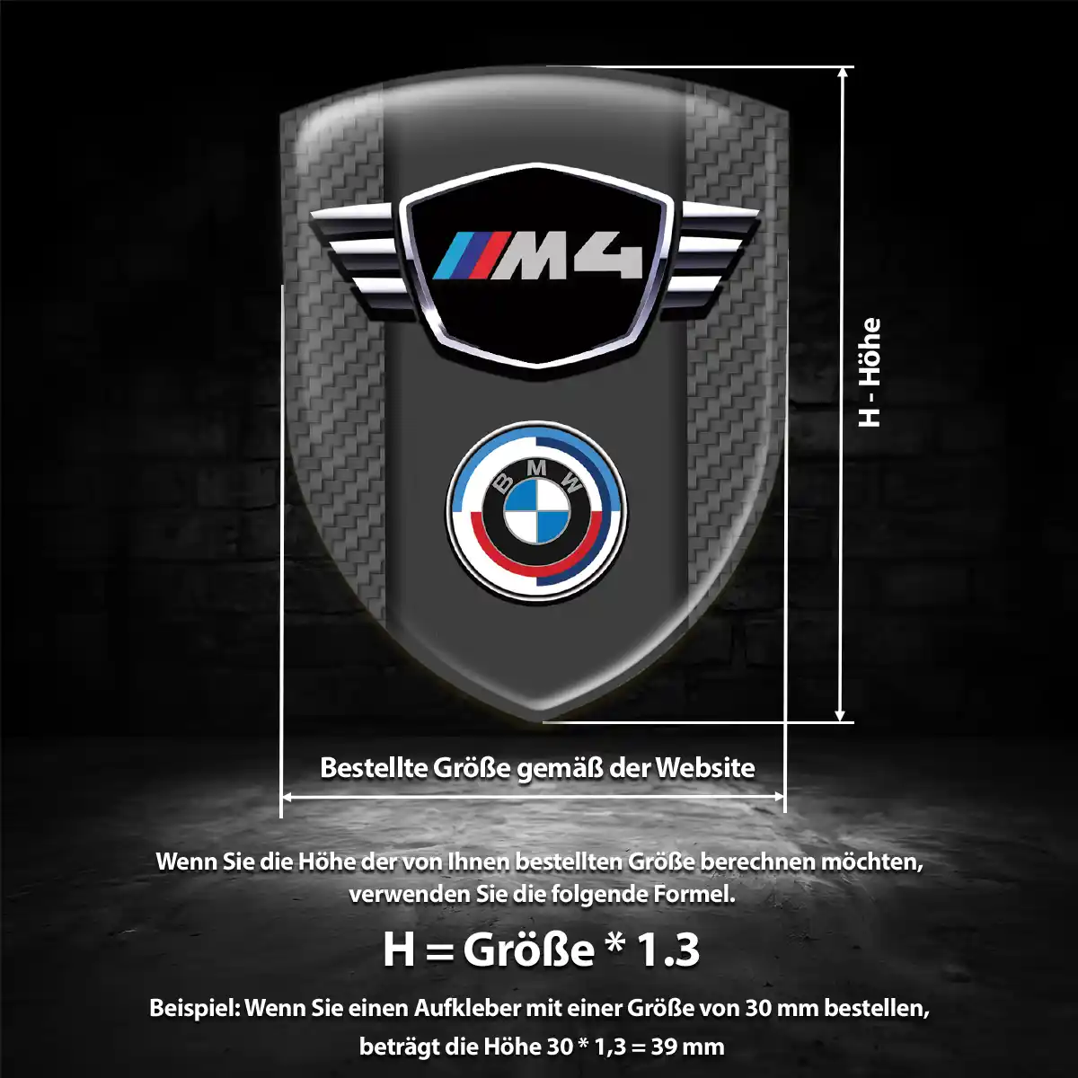 BMW Emblem Wappen Aufkleber Auto Luxus-Edition