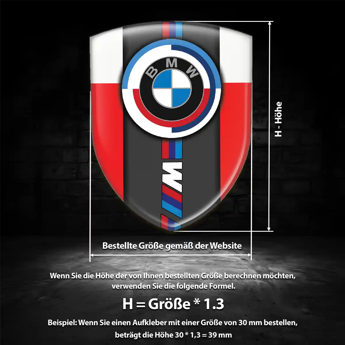 BMW Emblem Wappen Aufkleber Auto Premium-Edition