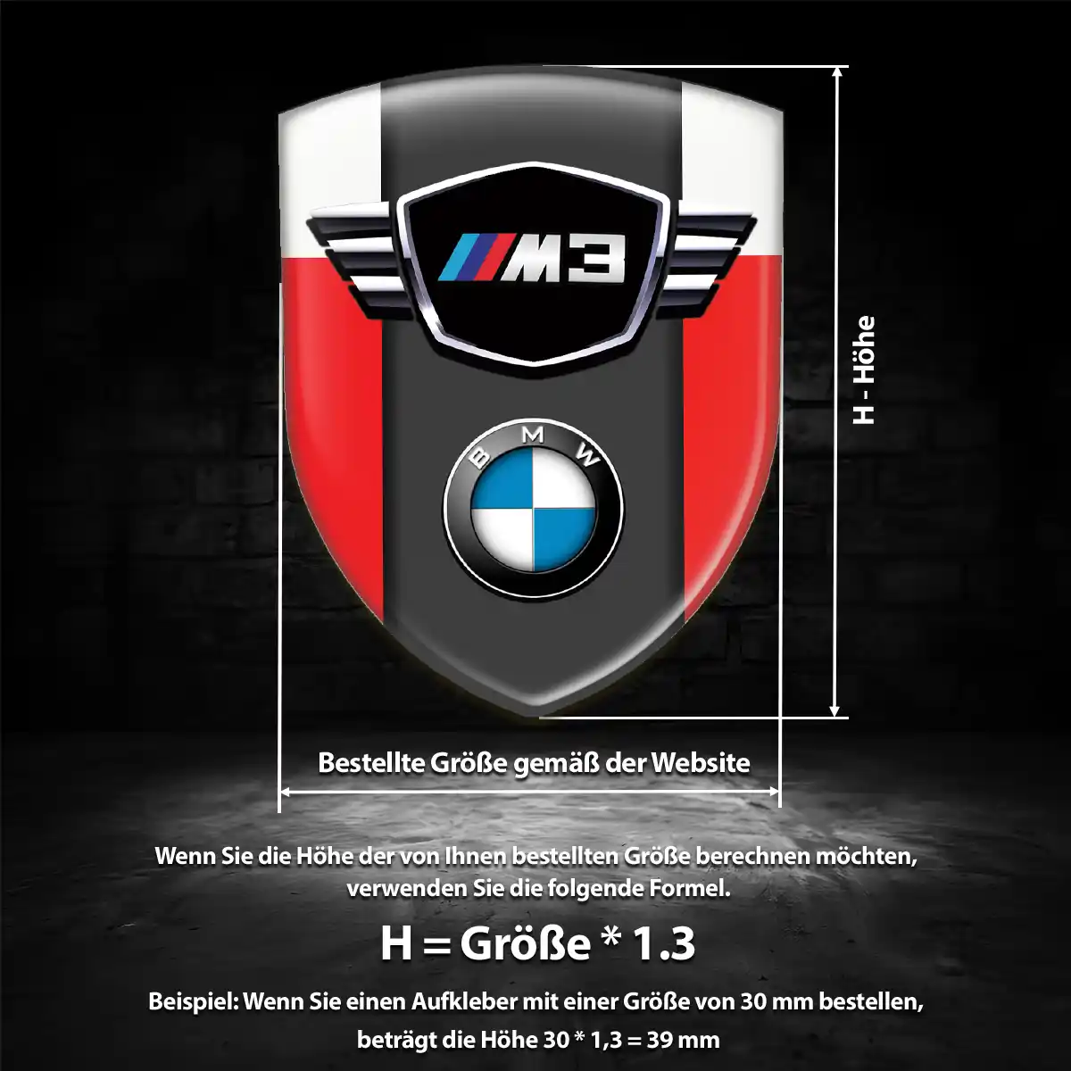 BMW Emblem Wappen Aufkleber Auto Premiumqualität