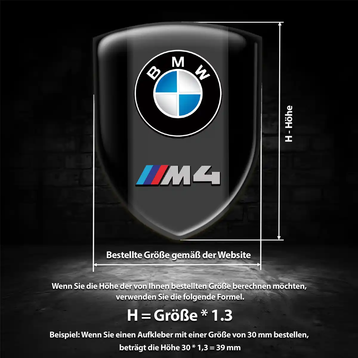 BMW Emblem Wappen Aufkleber Hochwertiges Harz