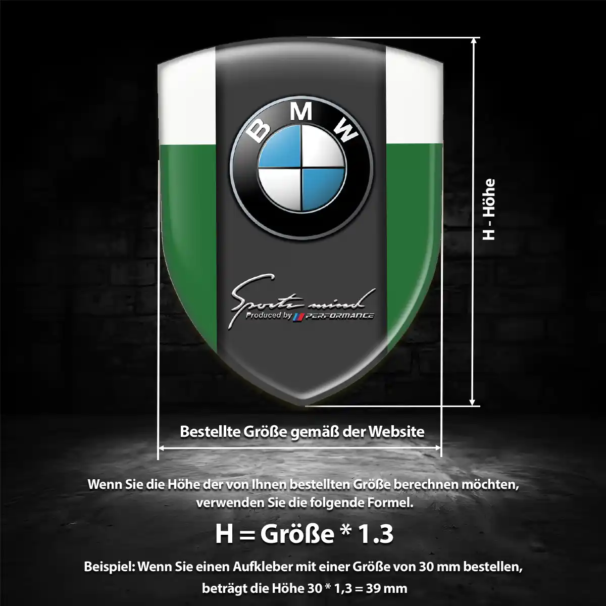 BMW Emblem Wappen Aufkleber Interieurdesign