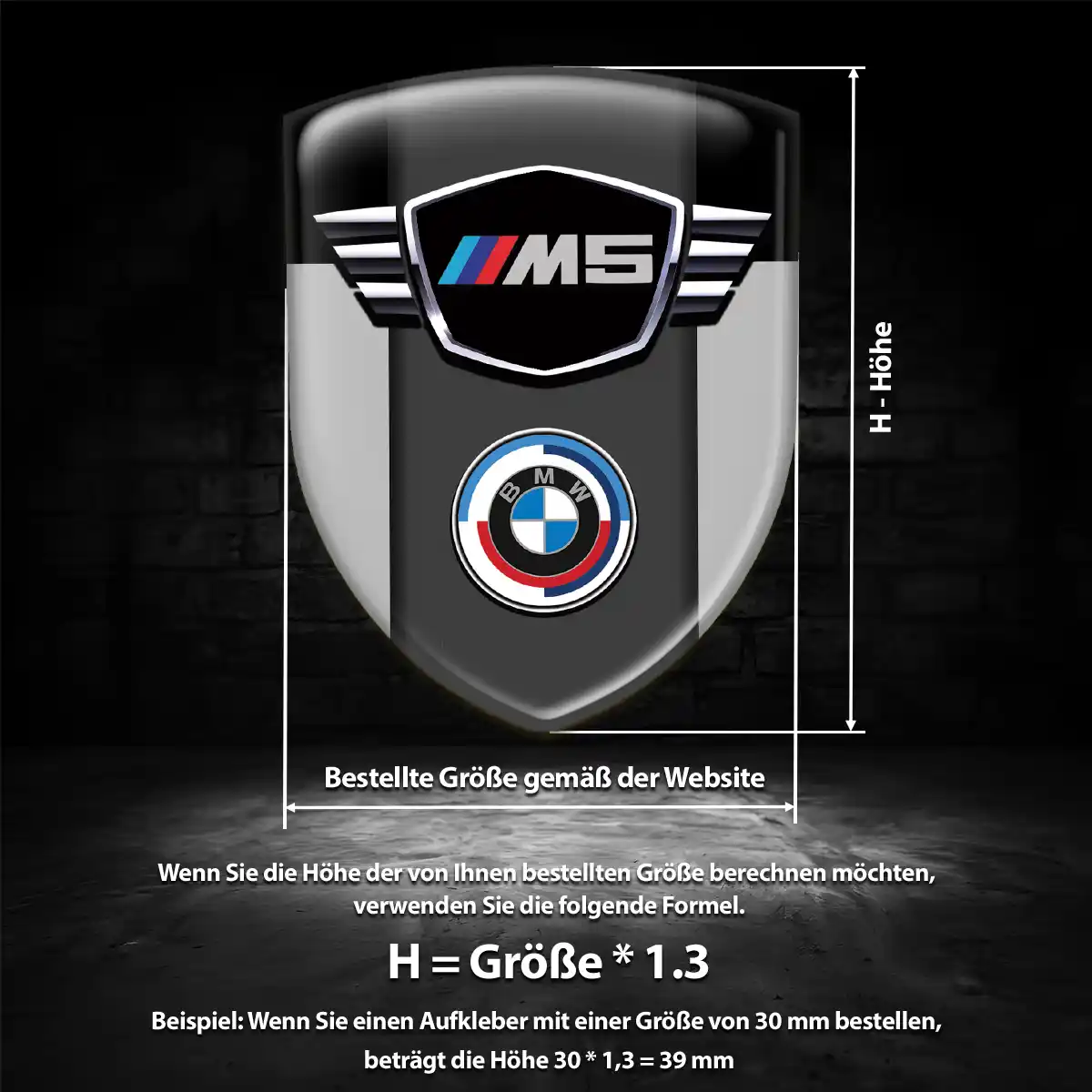 BMW Emblem Wappen Aufkleber Luxus-Edition
