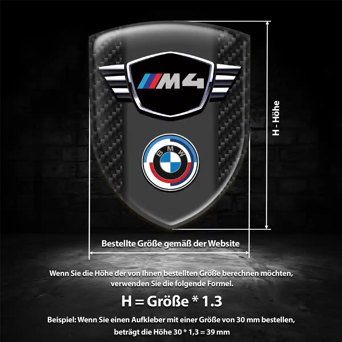 BMW Emblem Wappen Auto Hochwertiges Harz