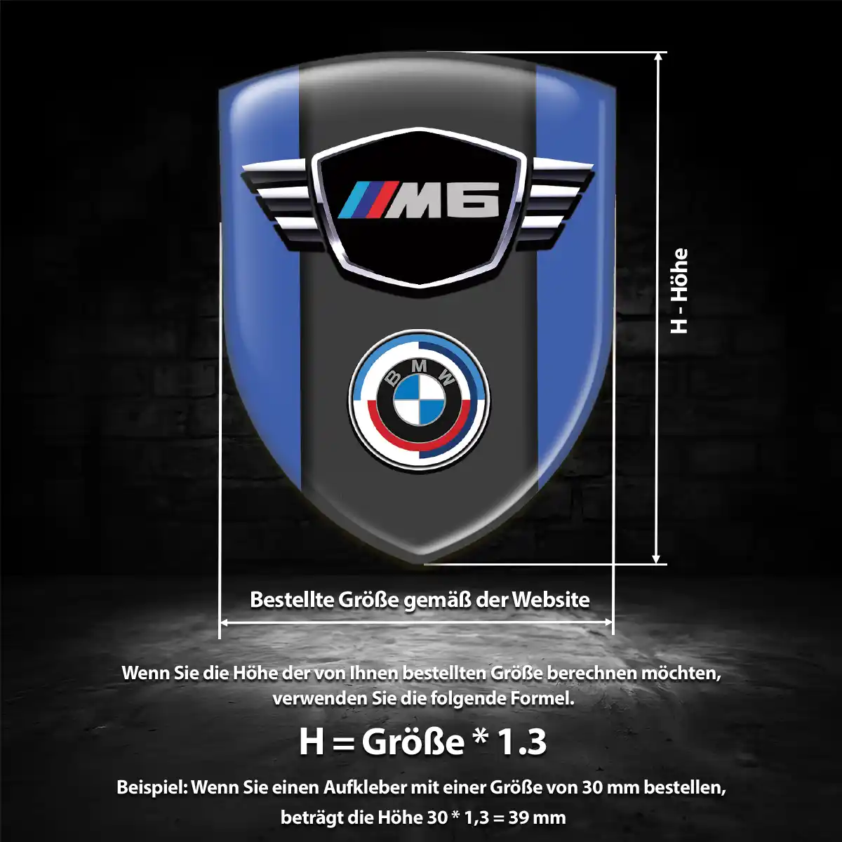 BMW Emblem Wappen Hochwertiges Harz