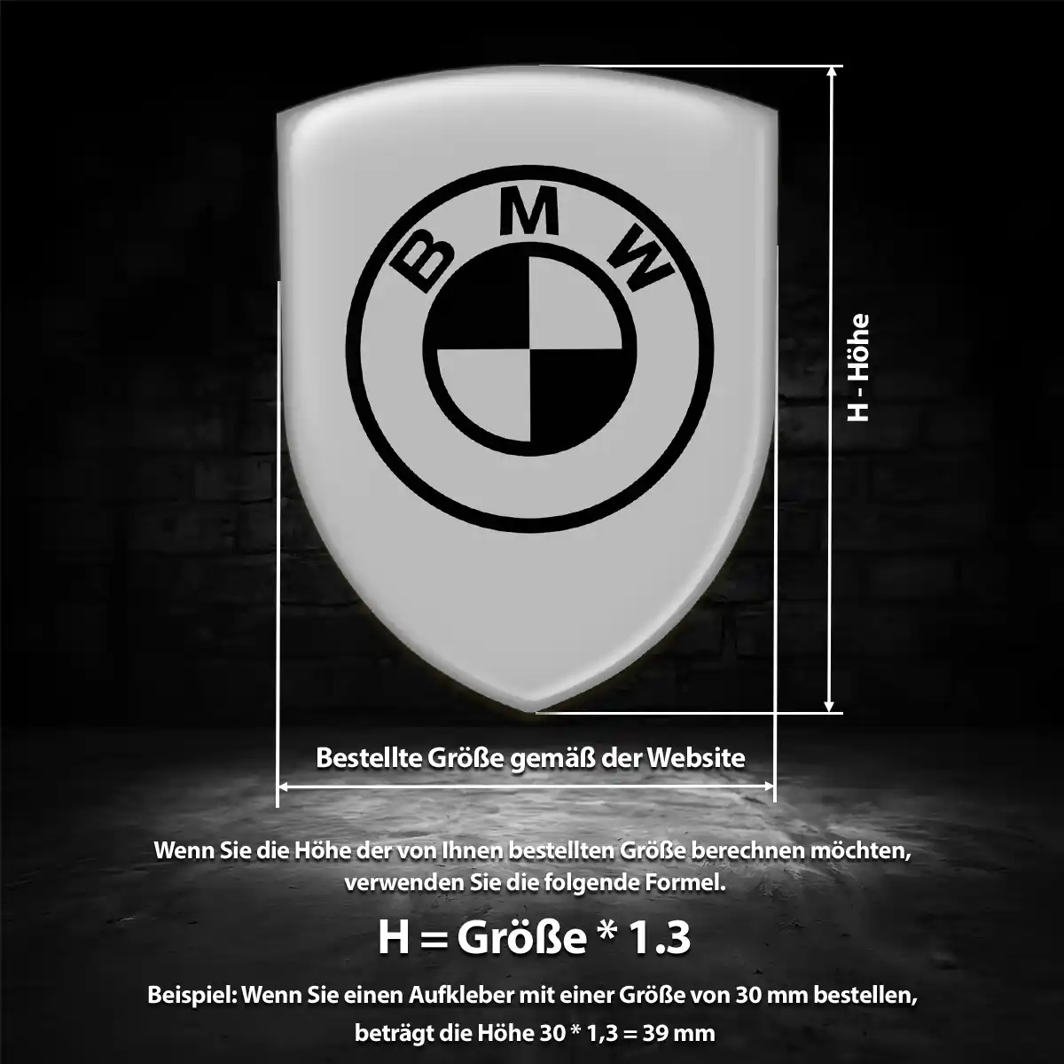 BMW Emblem Wappen Interieurdesign