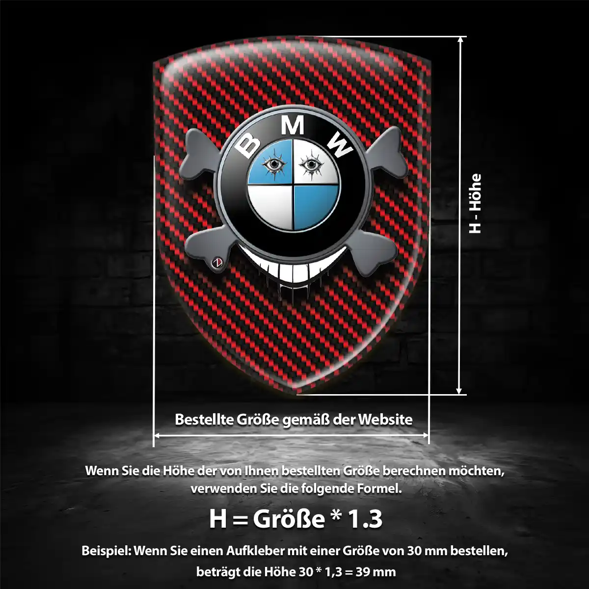 BMW Embleme Silikon Aufkleber Interieurdesign