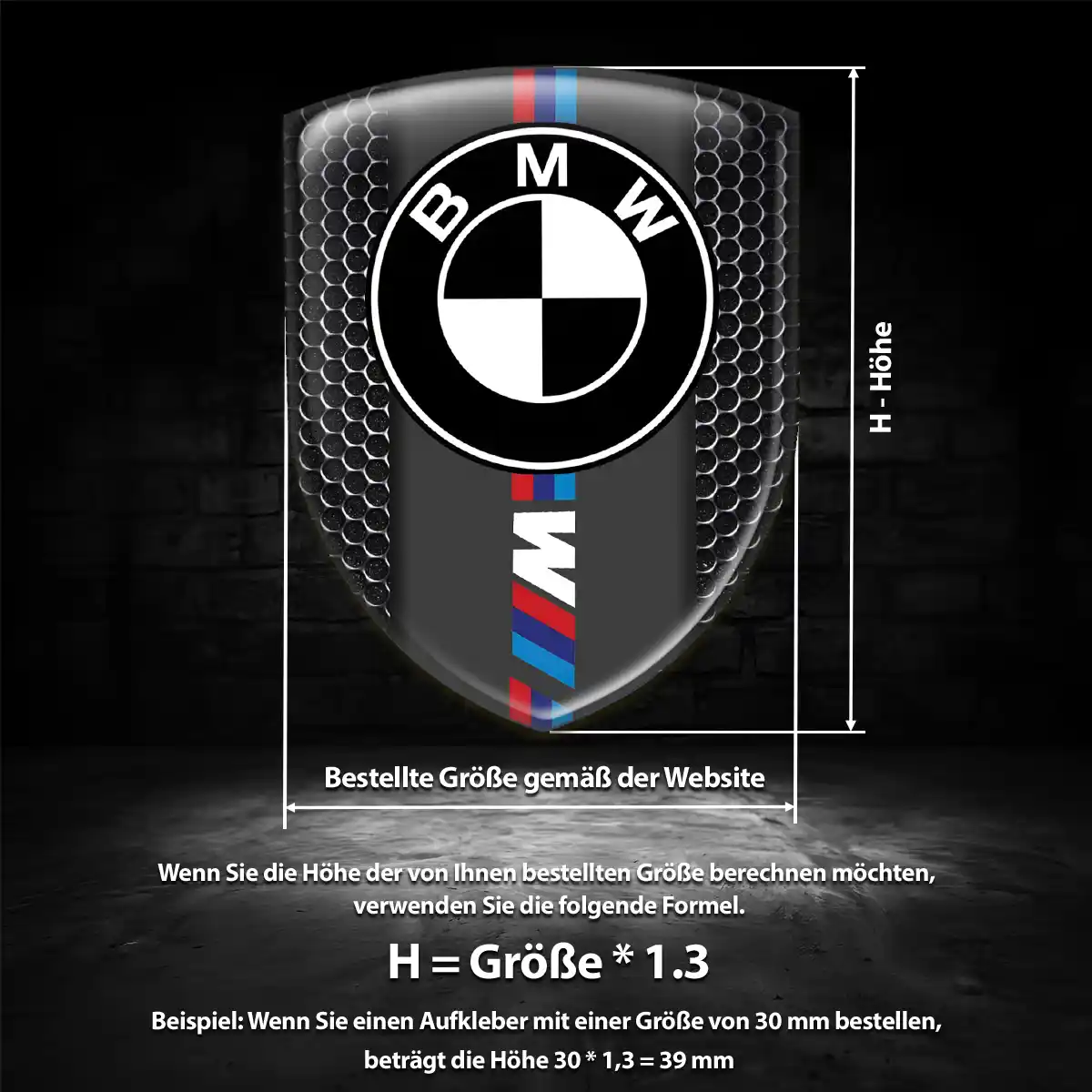 BMW Embleme Silikon Aufkleber Limitierte Auflage