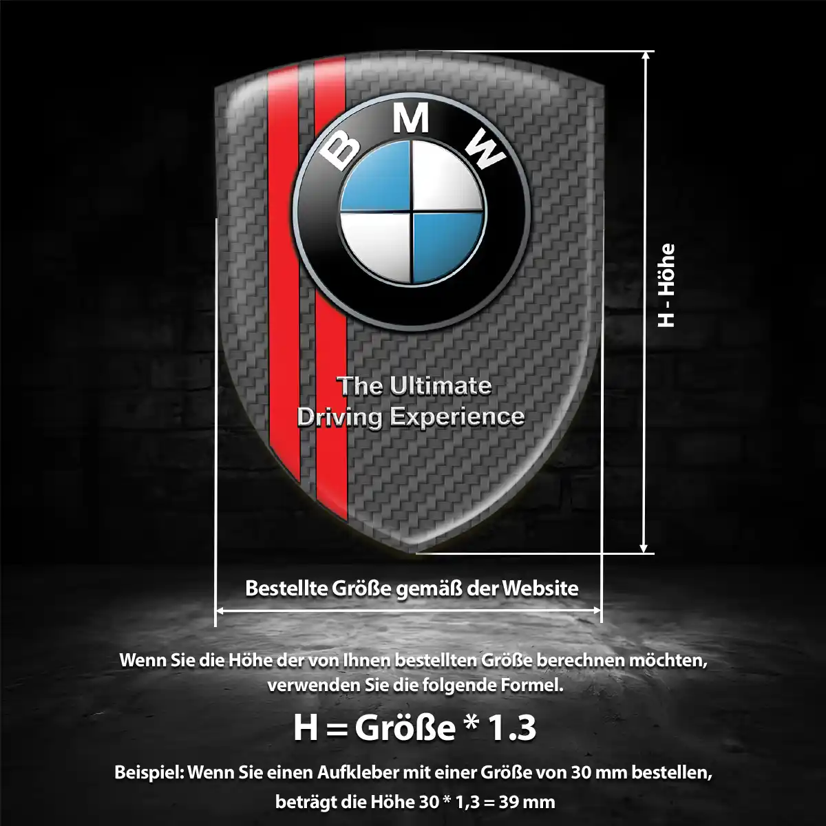 BMW Embleme Silikon Aufkleber Luxus-Edition