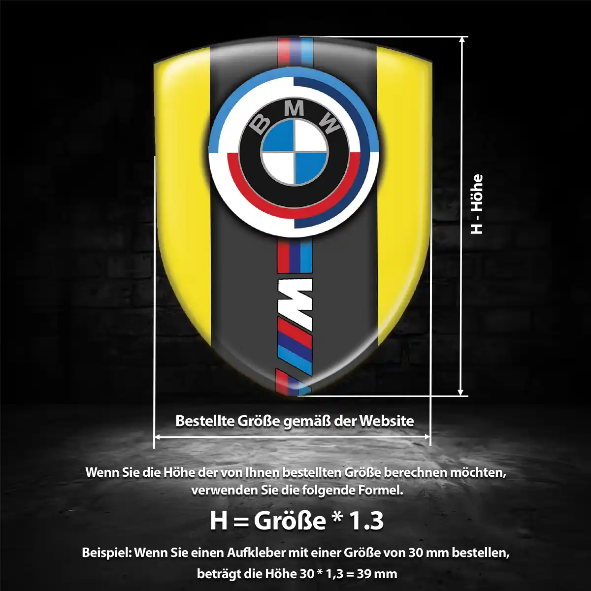 BMW Silikon Aufkleber Auto Hohe Qualität