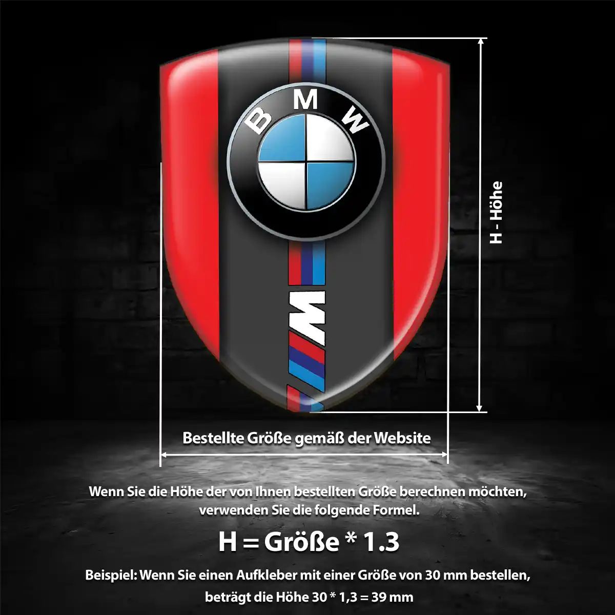 BMW Silikon Aufkleber Auto Limitierte Auflage