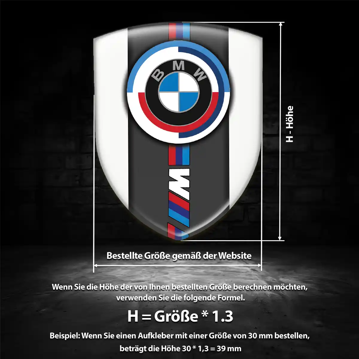 BMW Silikon Aufkleber Embleme Auto Limitierte Auflage