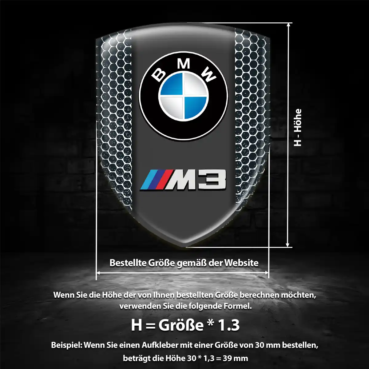 BMW Silikon Aufkleber Embleme Auto Premium-Edition