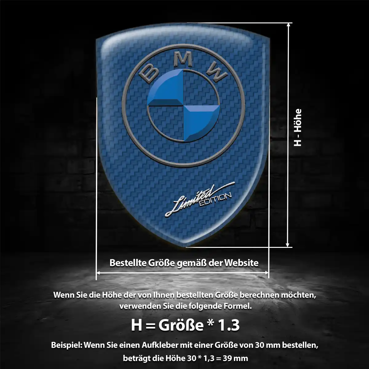 BMW Silikon Aufkleber Embleme Hochwertiges Harz