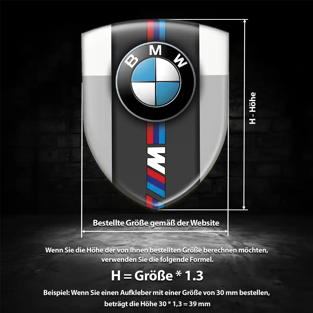 BMW Silikon Aufkleber Embleme Interieurdesign
