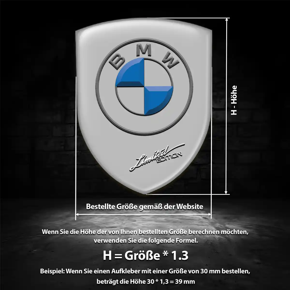 BMW Silikon Aufkleber Stilvolles Design