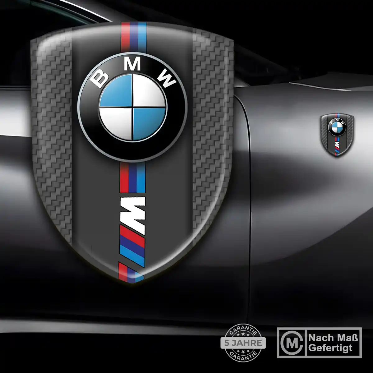 BMW Silikon Aufkleber Wappen Auto Premium-Edition