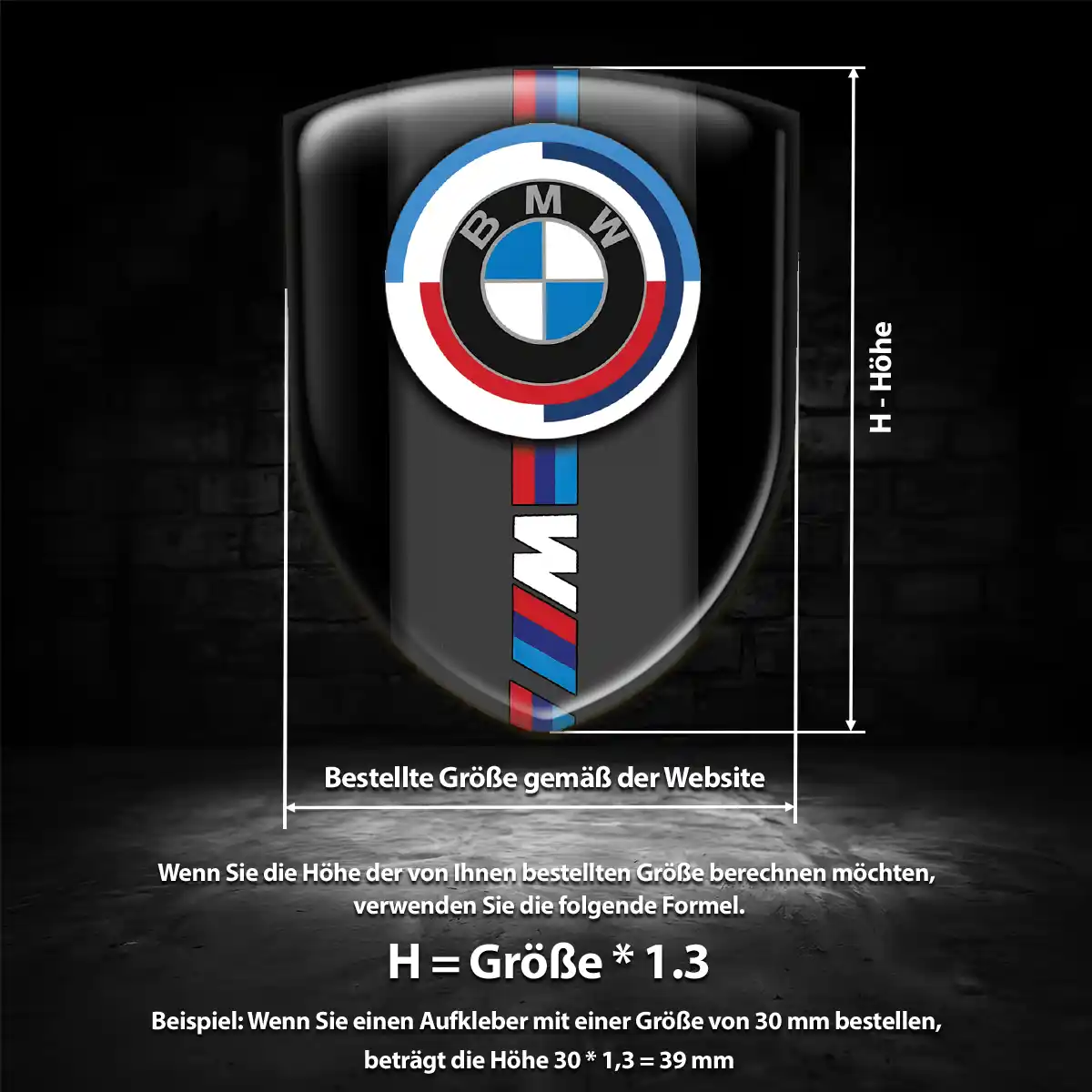 BMW Silikon Aufkleber Wappen Auto Premiumqualität