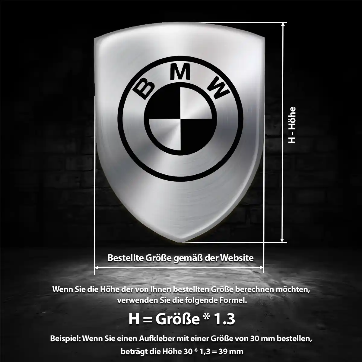 BMW Silikon Aufkleber Wappen Hochwertiges Harz