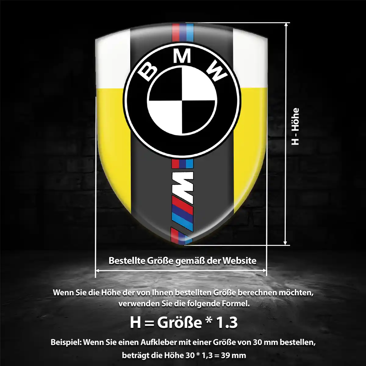 BMW Silikon Aufkleber Wappen Hohe Qualität