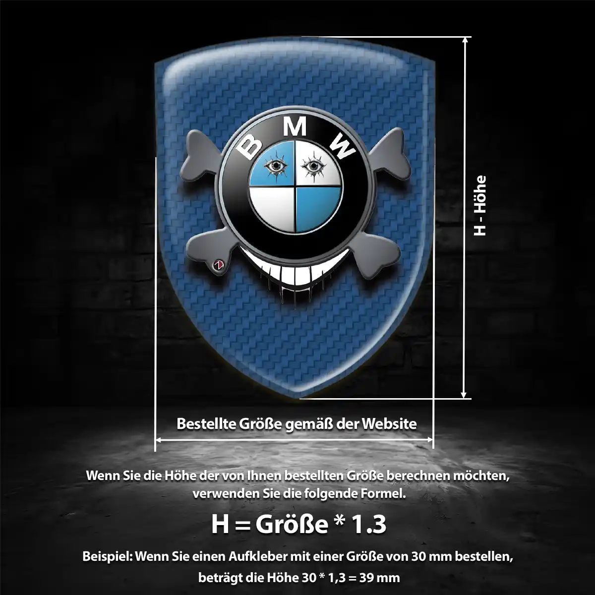 BMW Silikon Aufkleber Wappen Luxus-Edition