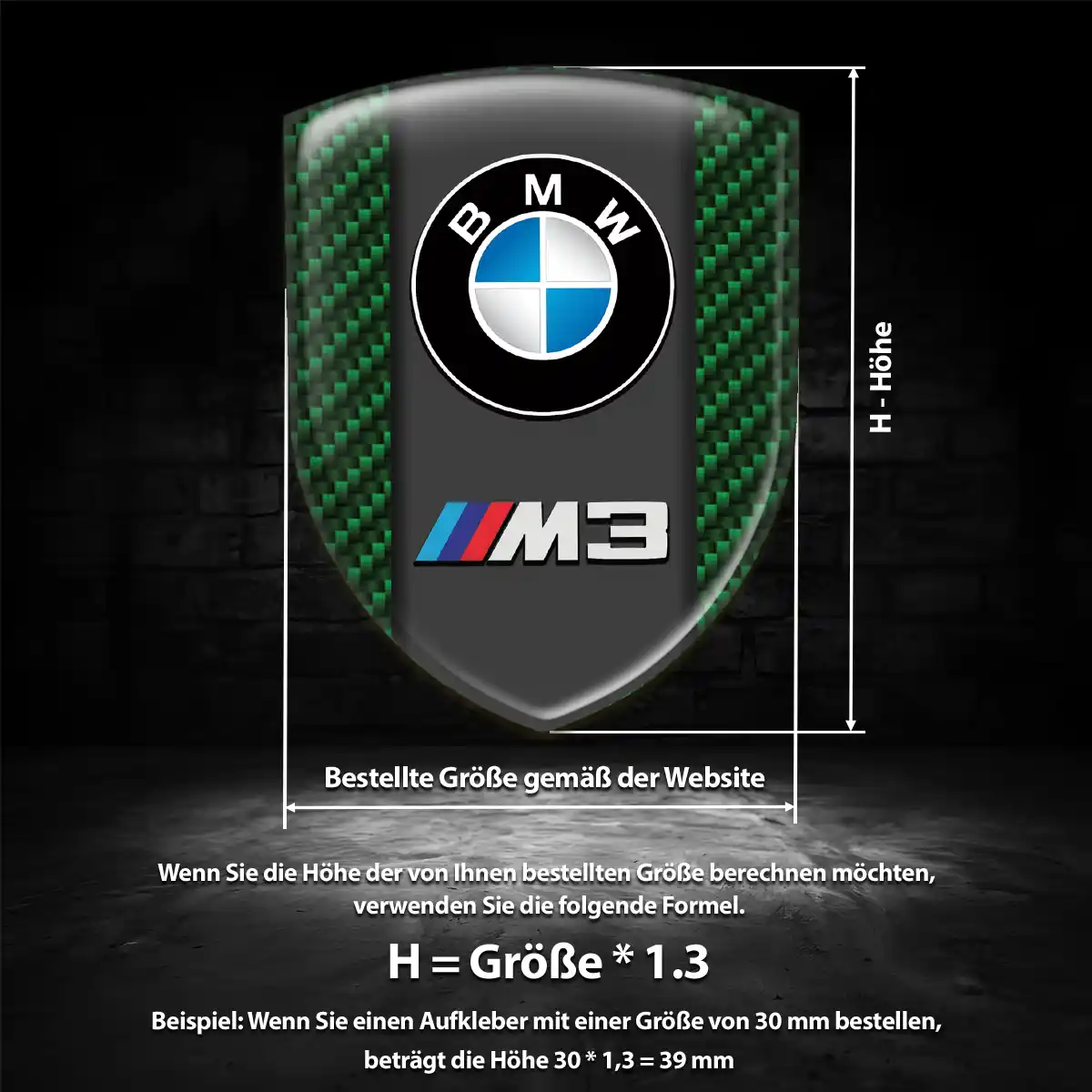 BMW Silikon Aufkleber Wappen Premiumqualität