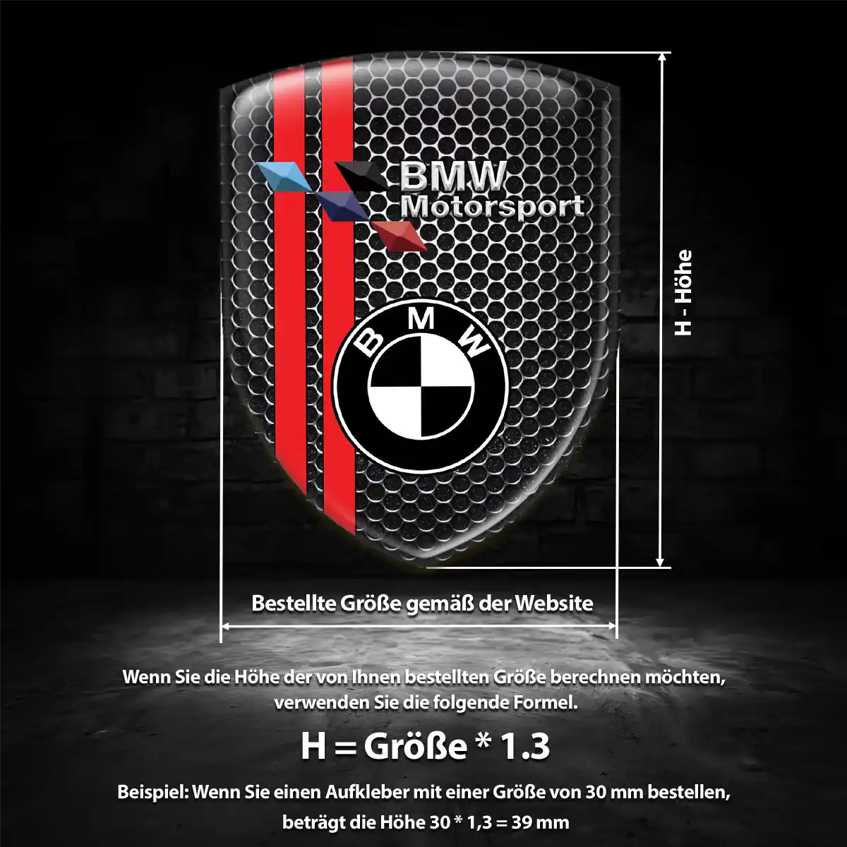 BMW Silikon Aufkleber Wappen Stilvolles Design