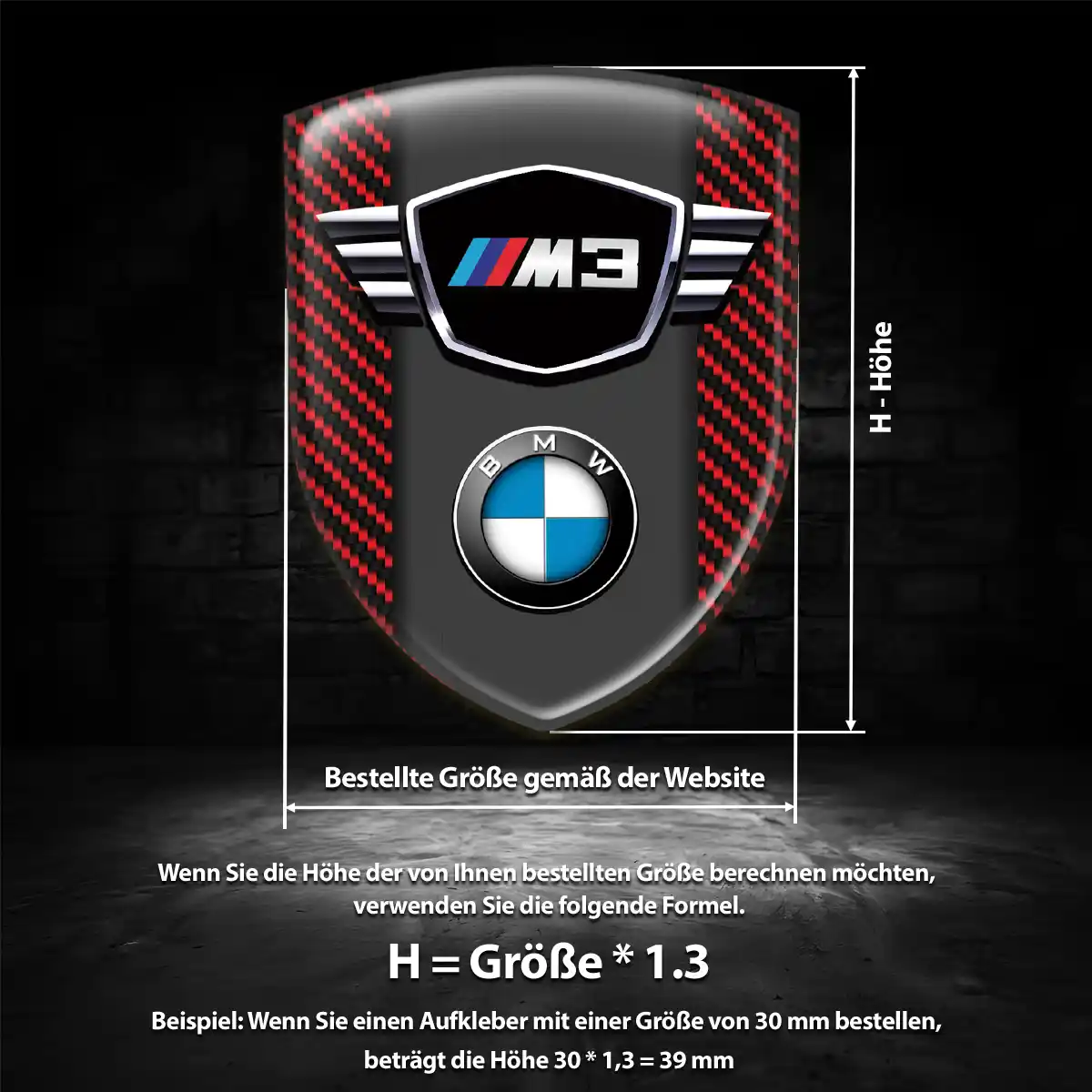 BMW Wappen Aufkleber Auto Luxus-Edition