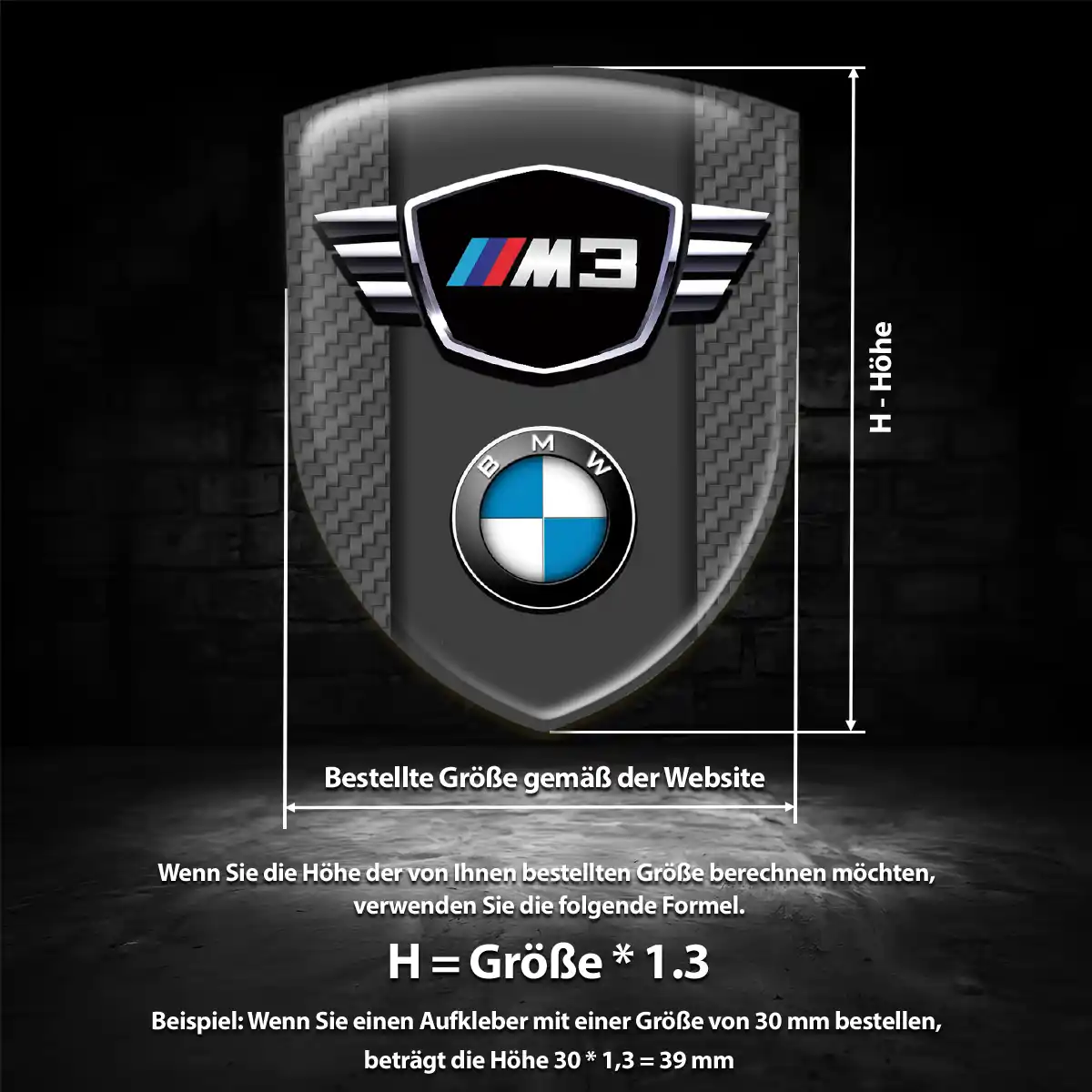 BMW Wappen Aufkleber Emblem Auto Hohe Qualität