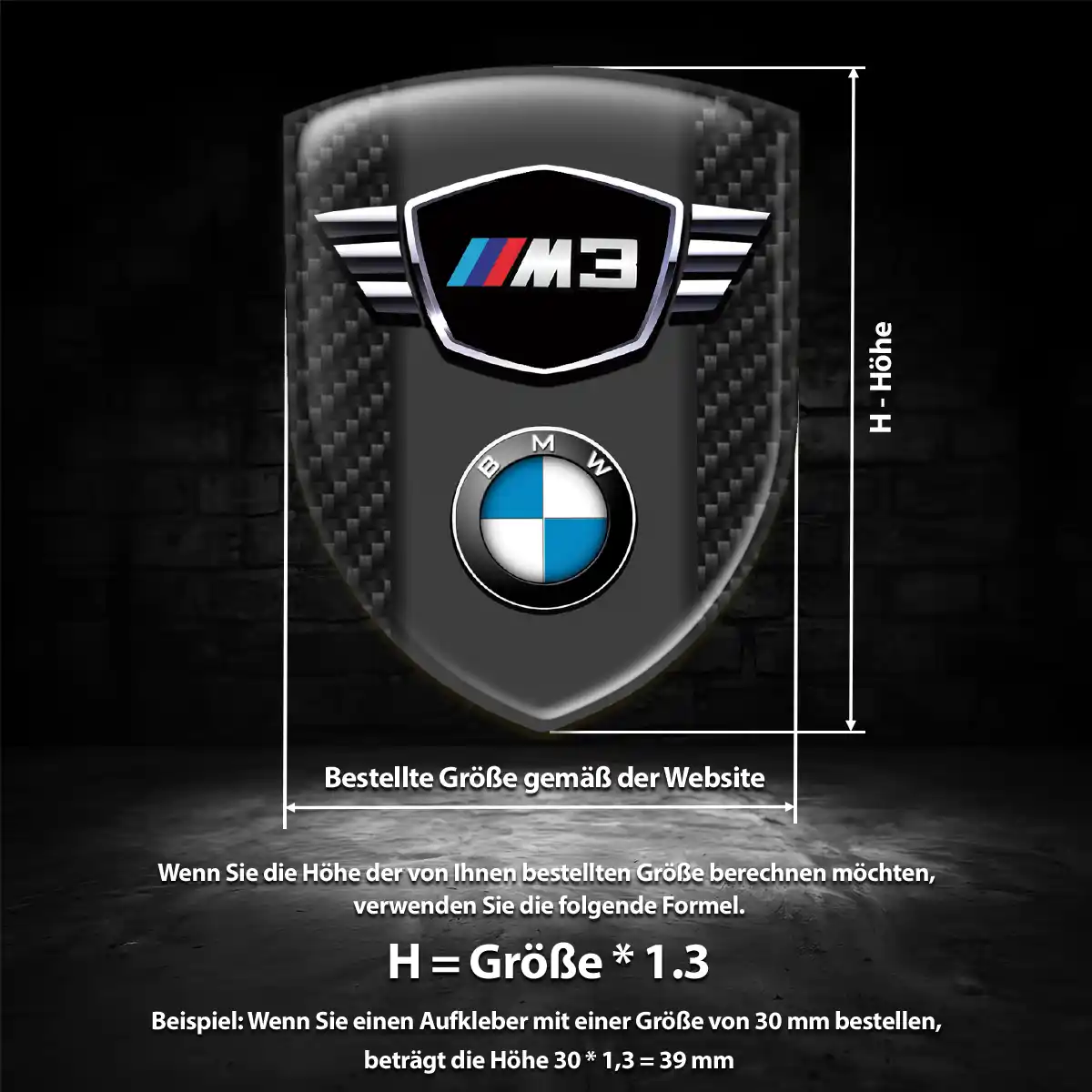 BMW Wappen Aufkleber Emblem Auto Luxus-Edition
