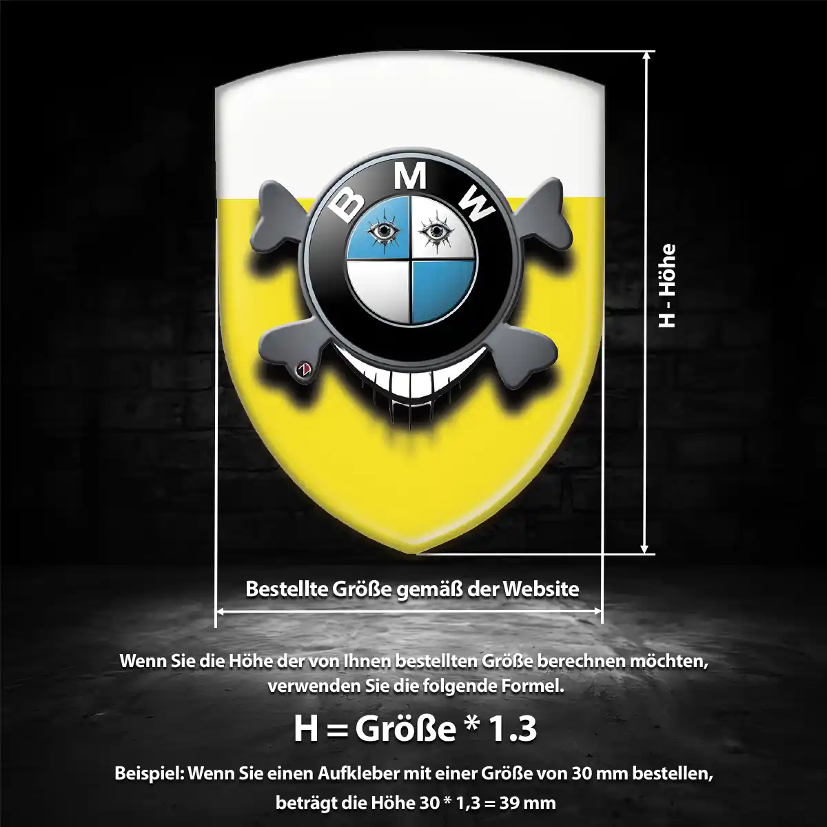 BMW Wappen Aufkleber Emblem Auto Premium-Edition