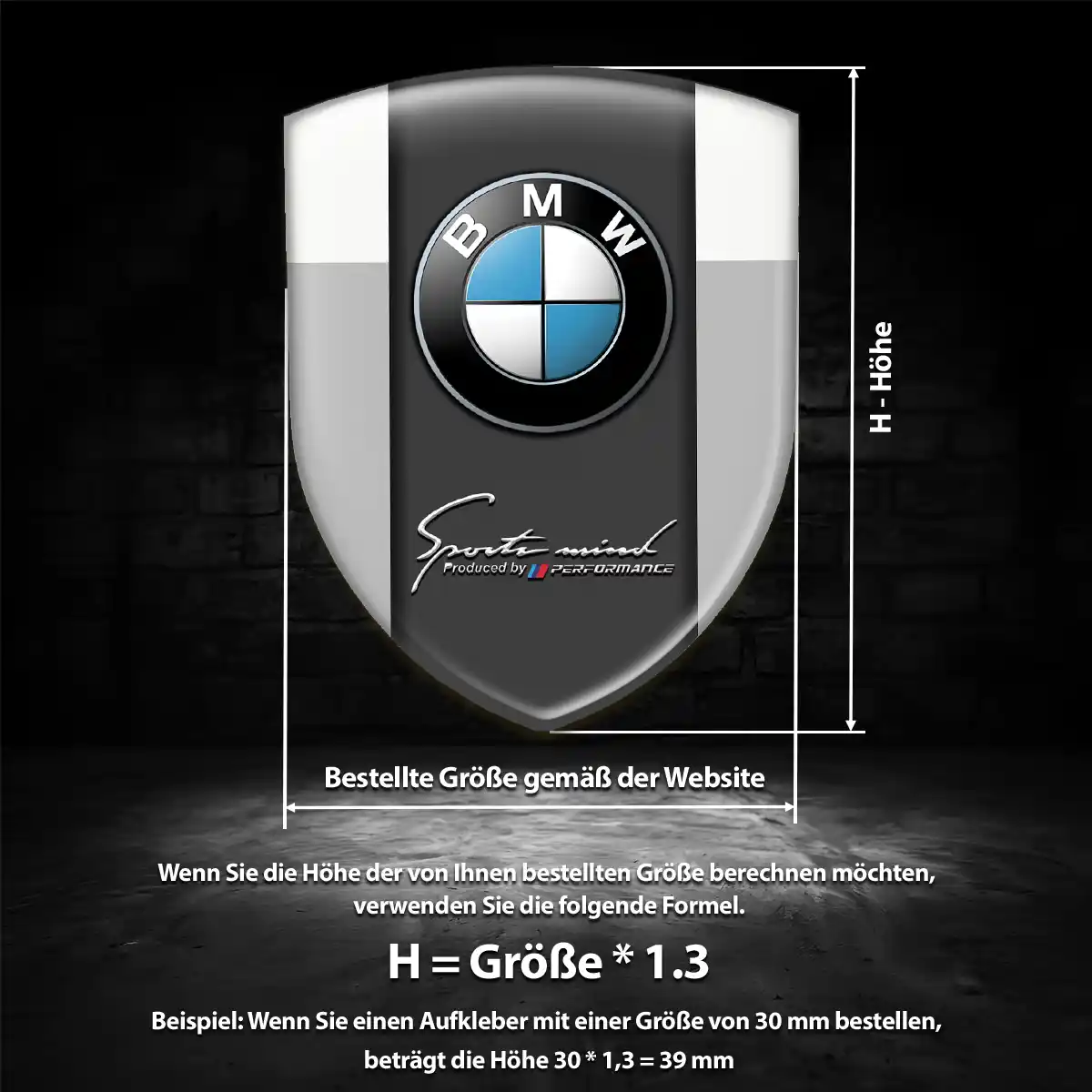 BMW Wappen Aufkleber Emblem Hohe Qualität