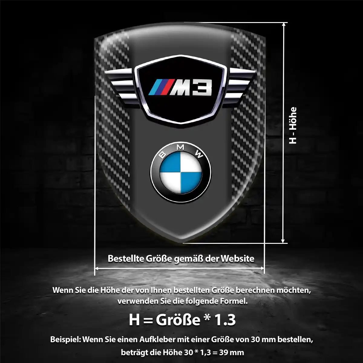 BMW Wappen Aufkleber Emblem Luxus-Edition