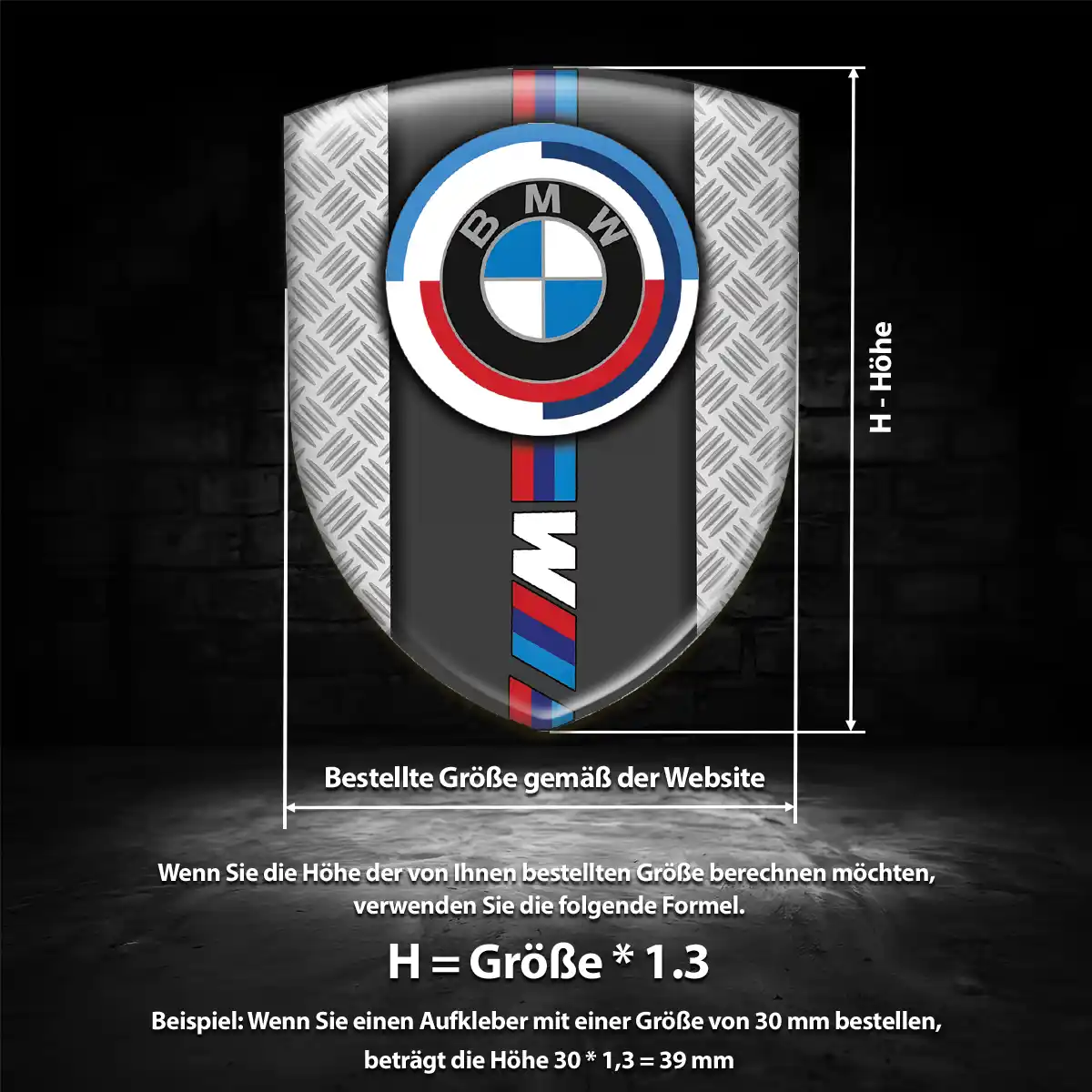BMW Wappen Aufkleber Emblem Premium-Edition