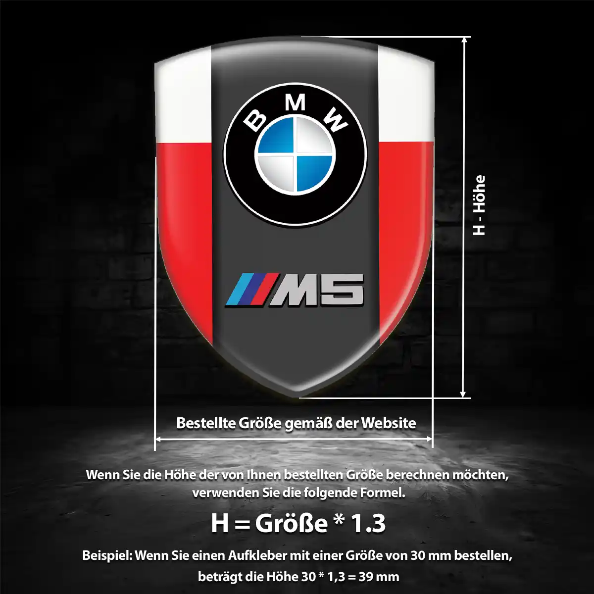 BMW Wappen Aufkleber Emblem Premiumqualität